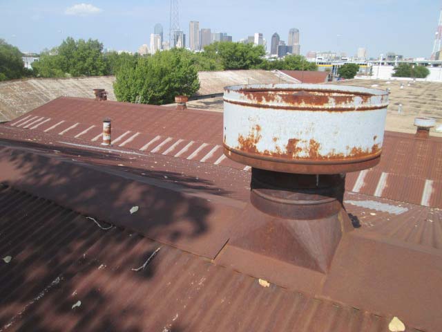 Before Roof Coating - Nelson Roofing Company